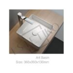 Порцеланов умивалник 1257 за мебел или плот 36/36/13 см