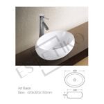 Порцеланов умивалник 1351 за мебел или плот 42/32/15 см