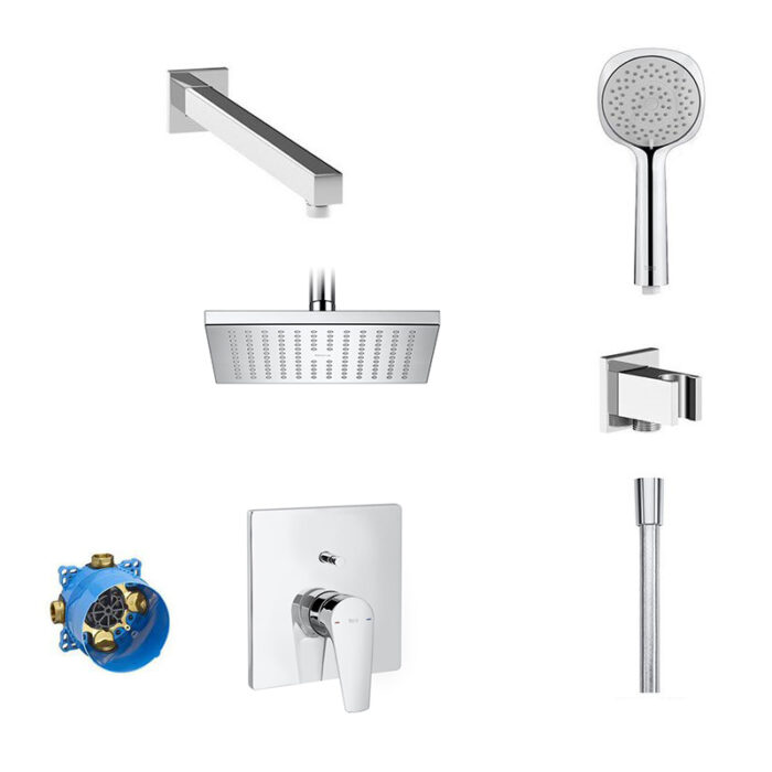 Промо комплект Roca Atlas с RocaBox, враден смесител с аксесоари Промо комплект Roca Atlas с RocaBox, враден смесител с аксесоари