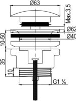 Клик-клак сифон Universal
