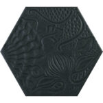 Gaudi Black 22/25 Матиран хексагонален гранитогрес