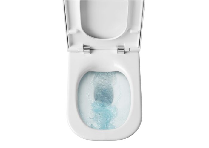 Компактен моноблок, долепен до стената Roca The Gap Square Rimless, 36,5 см