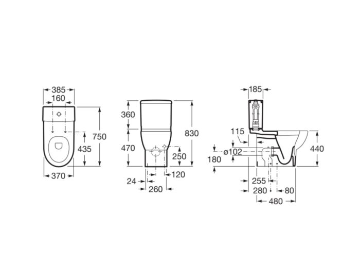 Mоноблок Roca Meridian 38,5 см