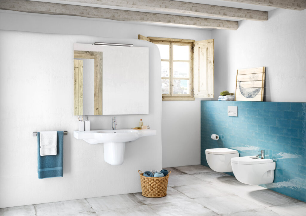 Компактна окачена тоалетна чиния Roca Meridian-N Rimless, 36 см