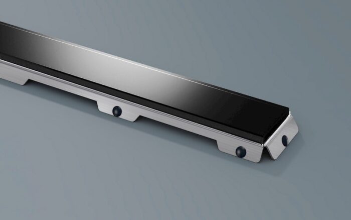 Линеен сифон Tece Glass Черно стъкло