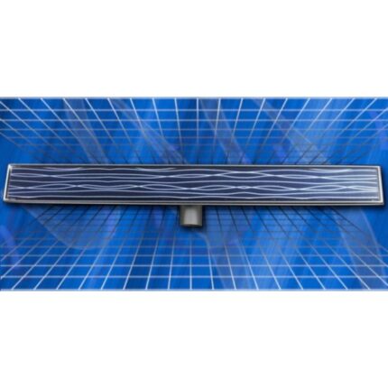 Линеен сифон Inox Style Черно стъкло с орнаменти