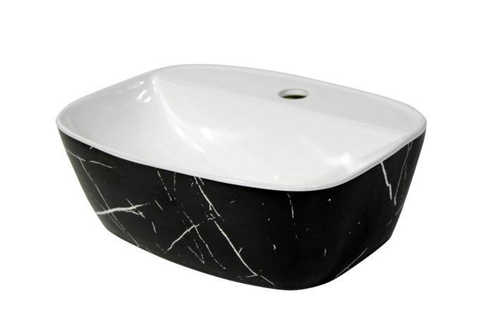 Порцеланов умивалник 3160 Черен за мебел или плот 40/32/14 см