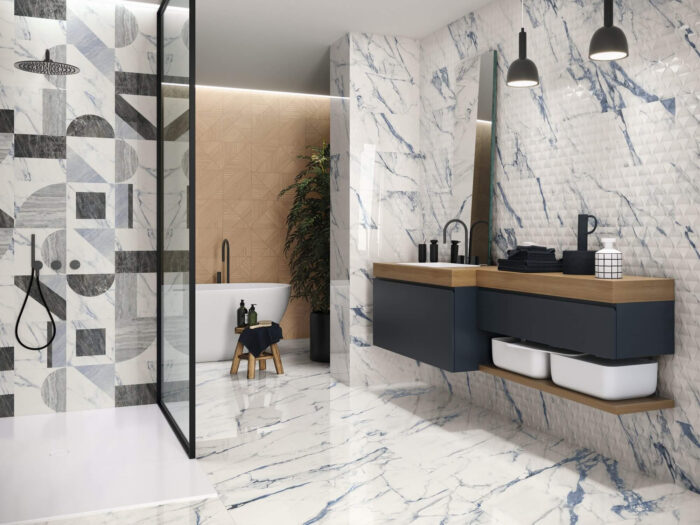 Серия 9543 Firenze Calacatta 30x90 Firenze 9543 Blue Calacatta