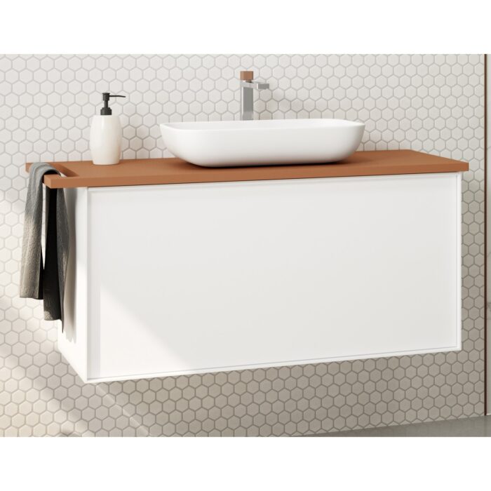 Шкаф с умивалник Berlín 100 см Бял мат