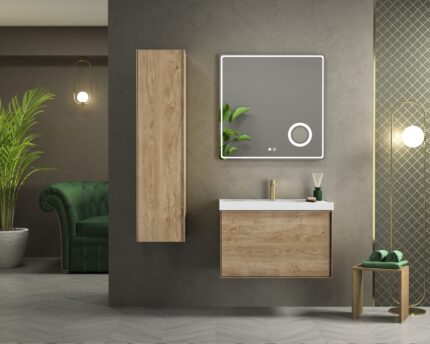 Шкаф с умивалник Berlín 80 см Дървесен