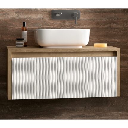 Шкаф с умивалник Lambda 80 см Бял