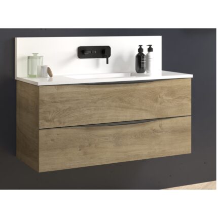 Шкаф с умивалник Landes 100 см Естествен дъб