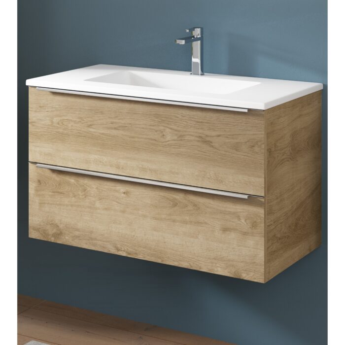 Шкаф с умивалник Landes 80 см Естествен дъб