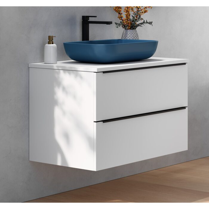 Шкаф с умивалник Landes 80 см Бял мат