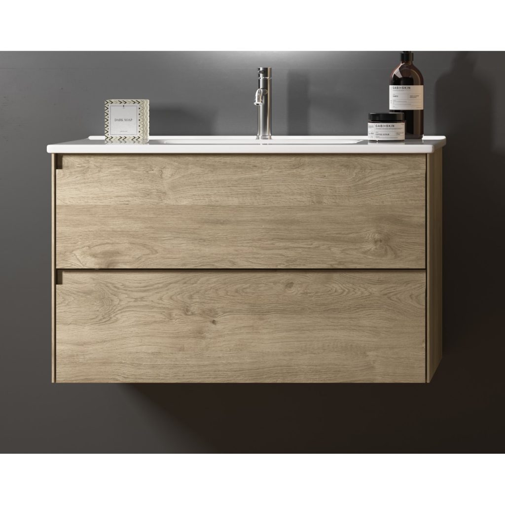 Шкаф с умивалник Praga 80 см Дървесен