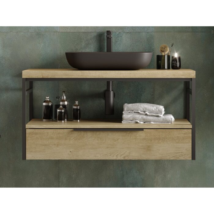 Шкаф с умивалник Kirk 100 Естествен дъб Шкаф с умивалник Kirk 100 Естествен дъб