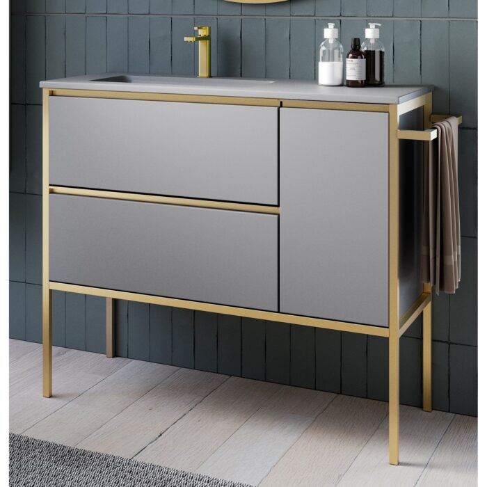 Шкаф с умивалник Avant 100 Сив