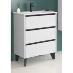 Шкаф с умивалник Siena 70 Бял гланц