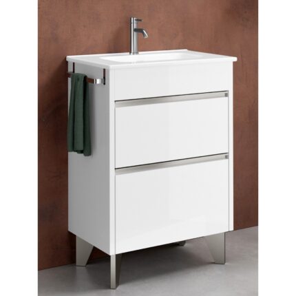 Шкаф с умивалник Berna 60 Бял гланц