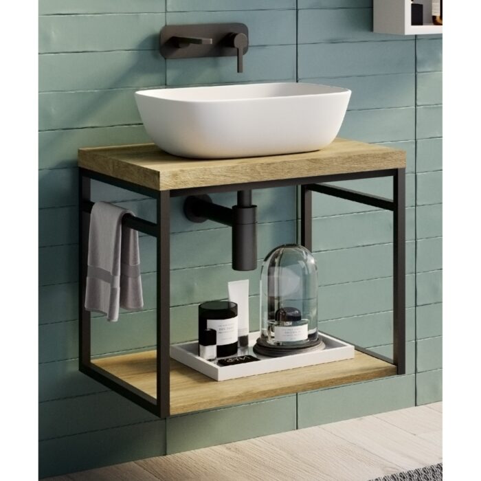 Шкаф с умивалник Kirk 60 Естествен дъб Шкаф с умивалник Kirk 60 Естествен дъб