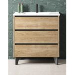 Шкаф с умивалник Escorpio 80 Естествен дъб