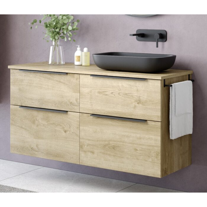 Шкаф с умивалник Galsaky 140 Естествен дъб