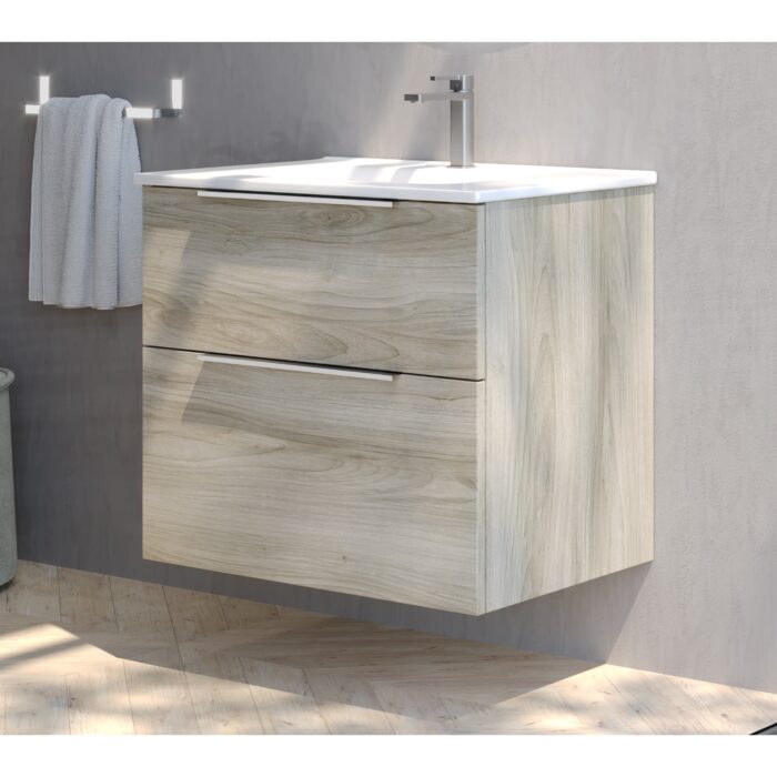 Шкаф с умивалник Galaxy 70 см Сив