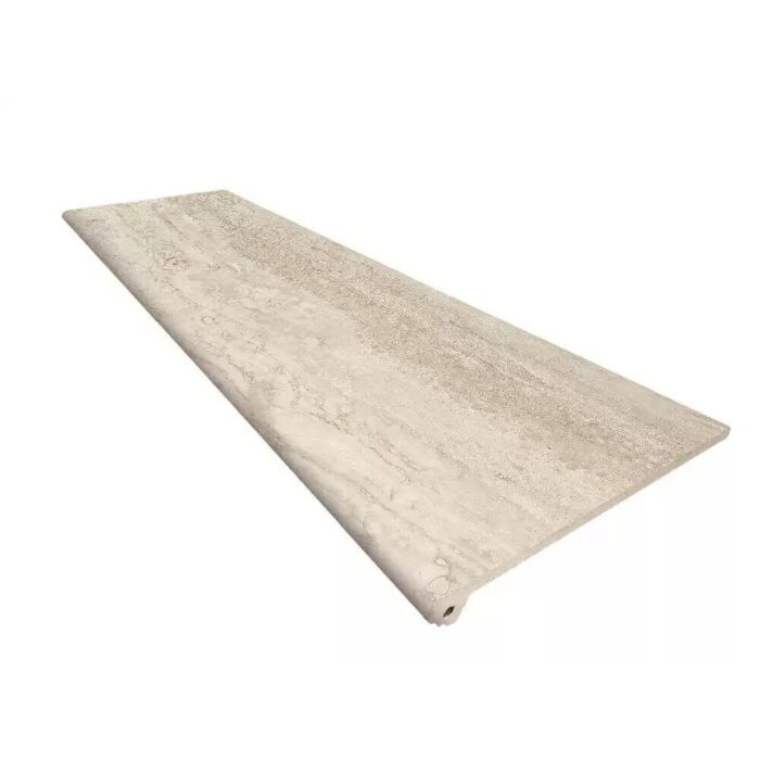 Marbles Travertino Заоблено стъпало с фабричен ръб 33x120 см Marbles Travertino Заоблено стъпало с фабричен ръб 33x120 см