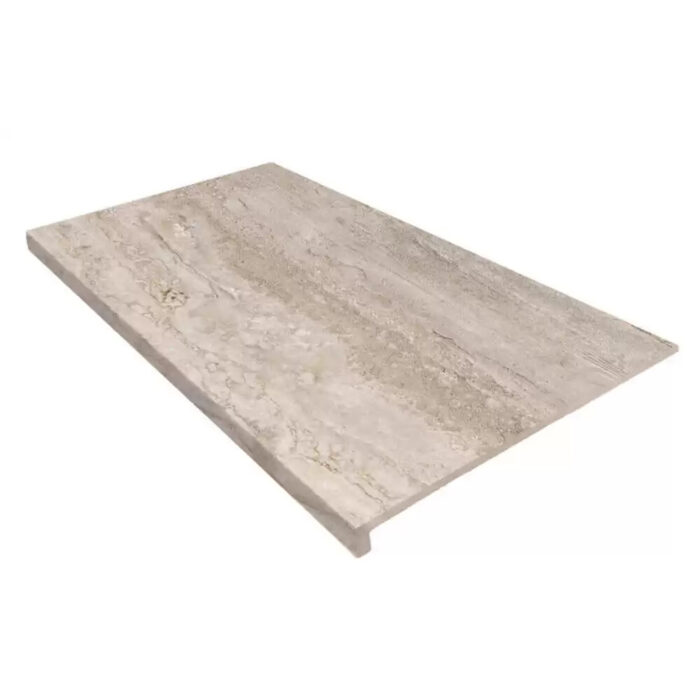 Marbles Travertino стъпало с фабричен ръб 33x60 см