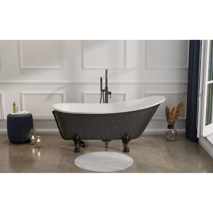 Свободностояща вана Olaya Glam Графит 160