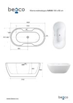 Свободностояща вана Navia 160 Гланц