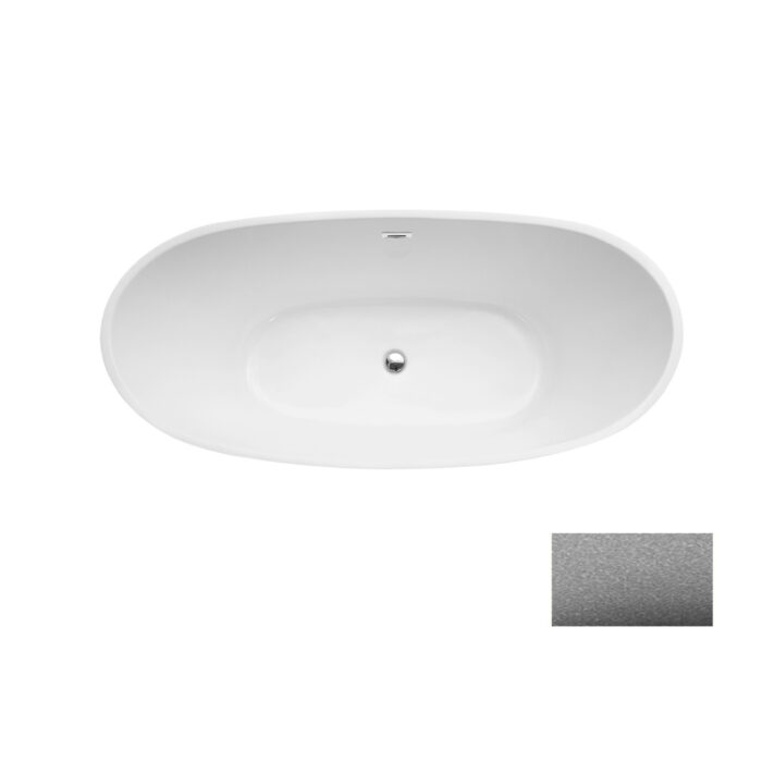 Свободностояща вана Ayla Glam Сребро 170