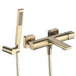 Стенен смесител за вана/душ без душ комплект Tores Злато