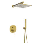 Душ система за вграждане Pola Brushed Gold