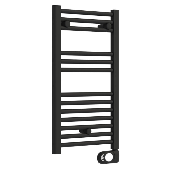 Електрическа лира за баня Crystal E-JADE Черен мат 720×400 mm