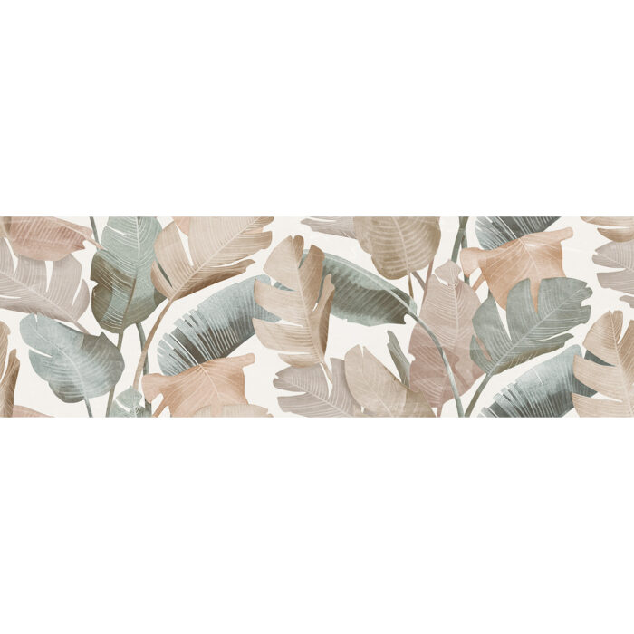 Enya Leaves White Decor 31.6×100 Фаянс