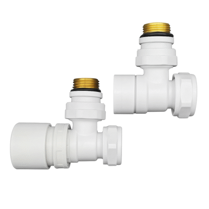 Crystal Комплект кранове за водна лира, бял мат със включени адаптори за присъединяване ¾“ към 16×2 mm